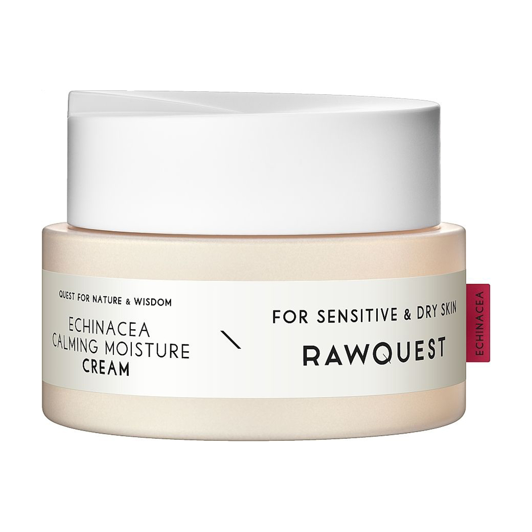 Уцінка! Зволожувальний крем Rawquest Echinacea Calming Moisture Cream для сухої та чутливої шкіри обличчя, з ехінацеєю, 50 мл